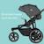 Bebeconfort Cloudy Poussette 3 roues Tout Terrain, 0 à 4 ans (22kg max) Inclinable, Pliage rapide, Guidon réglable, Mineral NOIR 6 - vertbaudet enfant 