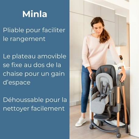 MAXI-COSI Minla Chaise haute évolutive - De la naissance à 6 ans - Essential Graphite GRIS 4 - vertbaudet enfant 