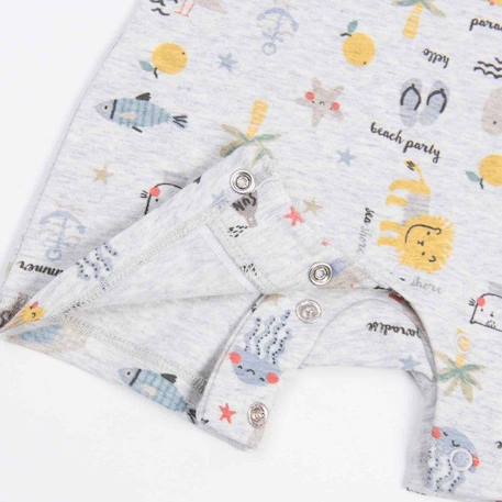 Combishort bébé en coton bio, Summer Multicolore BLANC 3 - vertbaudet enfant 