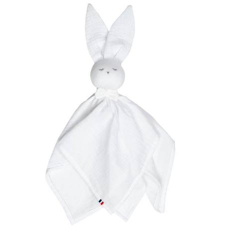 Doudou plat Lapin Jeanne - Blanc - Sevira Kids - 50x50 cm BLANC 1 - vertbaudet enfant 