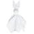 Doudou plat Lapin Jeanne - Blanc - Sevira Kids - 50x50 cm BLANC 1 - vertbaudet enfant 