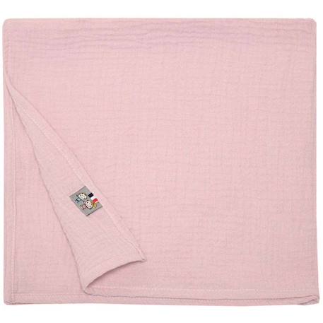 Lange en gaze de coton - SEVIRA KIDS - Jeanne Vieux Rose - Mixte - 60x60 cm ROSE 1 - vertbaudet enfant 