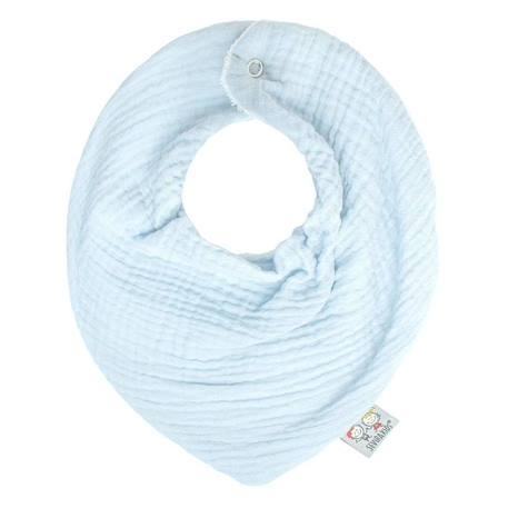 Bavoir bandana gaze de coton, Jeanne Bleu Dès la naissance BLEU 1 - vertbaudet enfant 