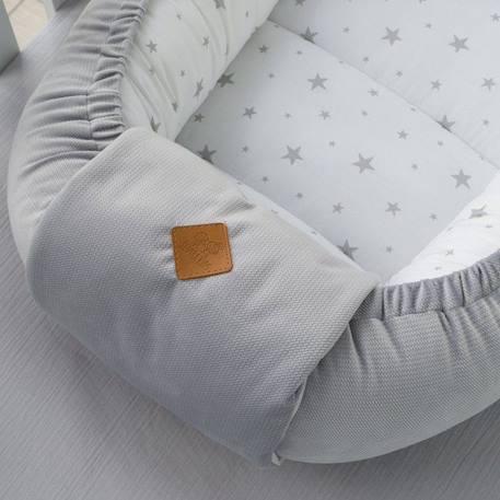 Nid bébé matelassé velvet - Sevira Kids - Stella - Gris BLANC 4 - vertbaudet enfant 