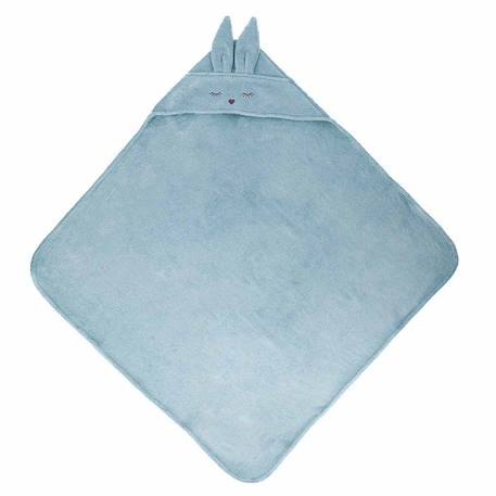 Cape de bain bébé en bambou - Lapinou - Bleu - Antibactérienne et hypoallergénique BLEU 4 - vertbaudet enfant 