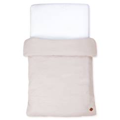 -Housse de couette en gaze de coton - SEVIRA KIDS - Jeanne Beige - Hypoallergénique - Antibactérien