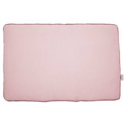 Chambre et rangement-Literie-Oreiller plat en gaze de coton - SEVIRA KIDS - Jeanne - Enfant - Rose - 60 x 40 cm