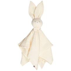 Jouet-Premier âge-Doudou plat Lapin Jeanne - SEVIRA KIDS - Écru - Mixte - 50 cm x 50 cm