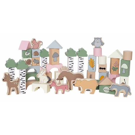 Jouet d'éveil Cubes de construction animaux de la forêt Multicolore TU VERT 1 - vertbaudet enfant 