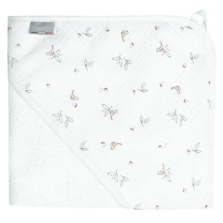 Grande cape de bain en coton et bambou, Melody BLANC 1 - vertbaudet enfant 