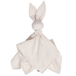 Jouet-Premier âge-Doudous et jouets en tissu-Doudou plat Lapin personnalisable Jeanne - Beige - Sevira Kids - 50x50 cm