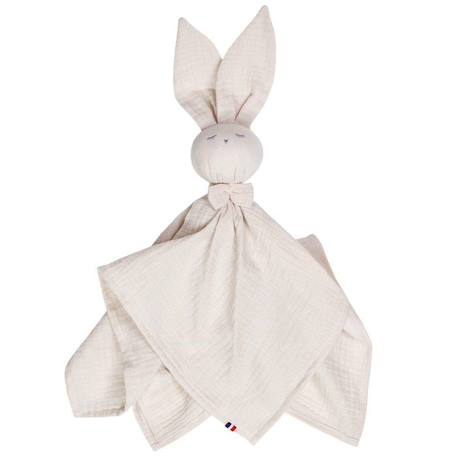 Doudou plat Lapin personnalisable Jeanne - Beige - Sevira Kids - 50x50 cm BEIGE 1 - vertbaudet enfant 