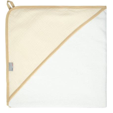 Cape de bain en gaze de coton Jeanne - Sevira Kids - 100% viscose de bambou - Made in France BEIGE 1 - vertbaudet enfant 