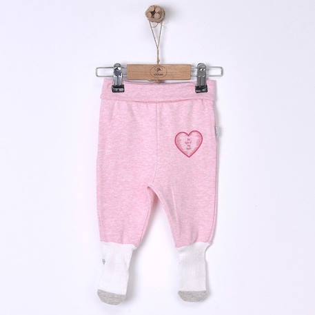 Pantalon bébé à pieds en coton bio, ACTIVE ROSE 2 - vertbaudet enfant 