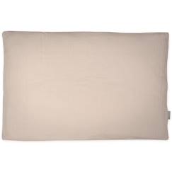 Linge de maison et décoration-Linge de lit bébé-Taie d'oreiller-Taie d'oreiller en gaze de coton - SEVIRA KIDS - Jeanne - Beige - Rectangulaire - Enfant