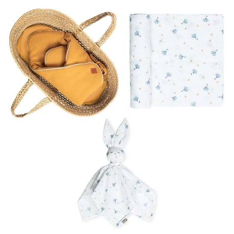 Sevira Kids - Set de maternité Gigoteuse d'emmaillotage Lange et Doudou Bleuet - Multicolore  - vertbaudet enfant