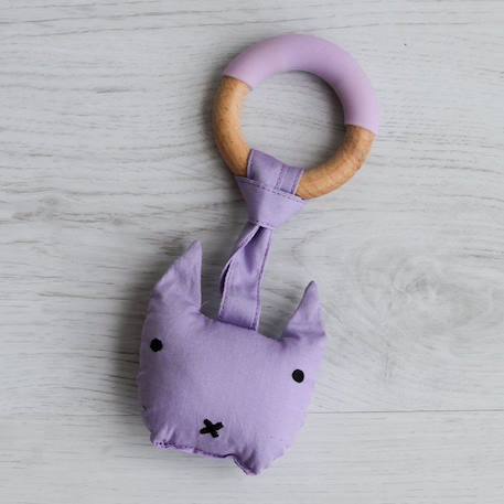 Anneau de dentition avec peluche - Animal - Violet VIOLET 2 - vertbaudet enfant 