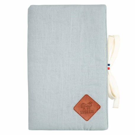 Sevira Kids - Protège carnet de santé en Lin - Vert de gris - Dès la naissance ROSE 1 - vertbaudet enfant 