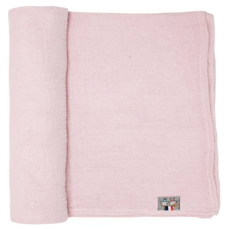 Maxi lange en gaze de coton - SEVIRA KIDS - Jeanne Vieux Rose - Mixte - 120x120 cm ROSE 1 - vertbaudet enfant 