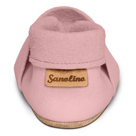 Chaussons bébé en cuir souple - SEVIRA KIDS - OURSON - Rose - Bébé - Matériaux écologiques ROSE 3 - vertbaudet enfant 