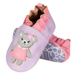 Chaussons bébé en cuir souple Lilas - SEVIRA KIDS - Premiers pas - Confortable - Design tendance  - vertbaudet enfant