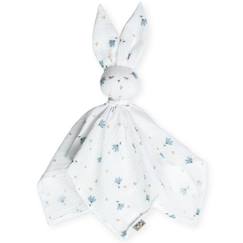 Jouet-Premier âge-Doudou plat Lapin personnalisable Bleuet - SEVIRA KIDS - Mixte - 50 cm x 50 cm - Multicolore