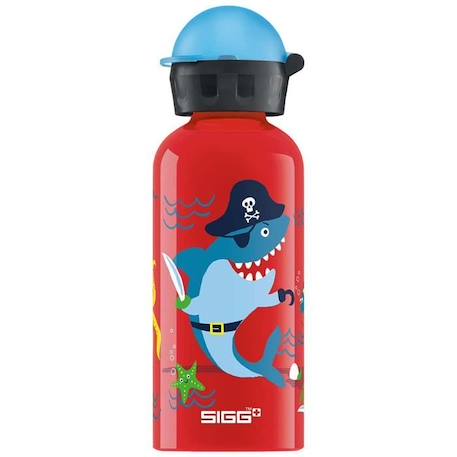 Garçon-Gourde - Sigg - Requin - 400ml - Aluminium recyclable - Anti-éclaboussures