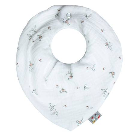 Sevira Kids - Bavoir bandana gaze de coton Melody -  - Dès la naissance Naissance BLANC 1 - vertbaudet enfant 