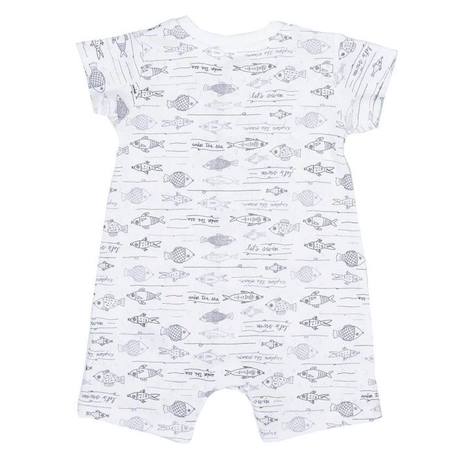 Combishort bébé en coton bio, Ocean Gris GRIS 2 - vertbaudet enfant 