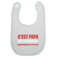 Puériculture-Bavoir bébé personnalisé - C'est papa qui commande