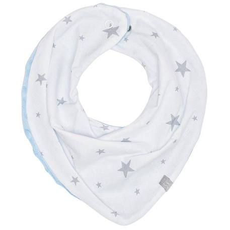 Bandana cache-cou réversible - STELLA - Blanc / Bleu  - vertbaudet enfant