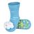 Chaussettes d'éveil pour bébé - Sevira Kids - Céleste - Bleu - Lot de 3 paires avec hochets peluches cousus main BLEU 2 - vertbaudet enfant 