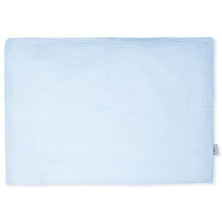 Taie d'oreiller unie en double gaze de coton BLEU 1 - vertbaudet enfant 