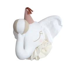 Linge de maison et décoration-Décoration-Objet déco-Trophée mural enfant, Éléphant Blanc 45 x 42 cm