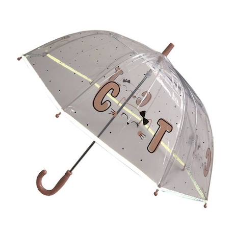 Parapluie enfant transparent à pois Chat SMATI - Longueur 67 cm, Diamètre 71 cm VERT 4 - vertbaudet enfant 