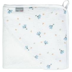 Linge de maison et décoration-Cape de bain en coton et bambou pour bébé - Sevira Kids - Collection Bleuet