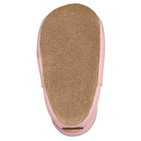 Chaussons bébé en cuir souple - SEVIRA KIDS - OURSON - Rose - Bébé - Matériaux écologiques ROSE 4 - vertbaudet enfant 