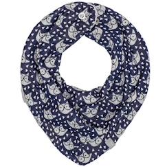 Bandana cache-cou réversible - ELI - Bleu Marine  - vertbaudet enfant