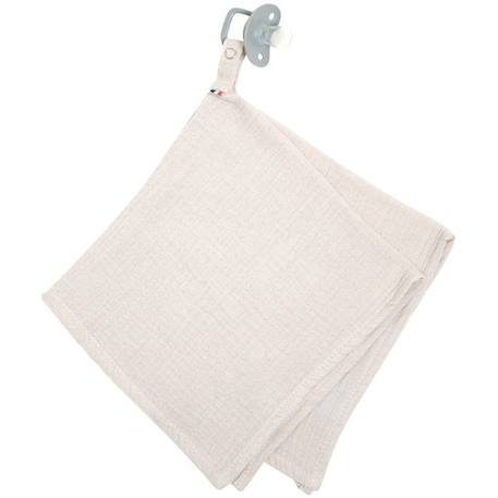 Doudou lange - attache tétine en gaze de coton, Jeanne Beige TU BEIGE 1 - vertbaudet enfant 