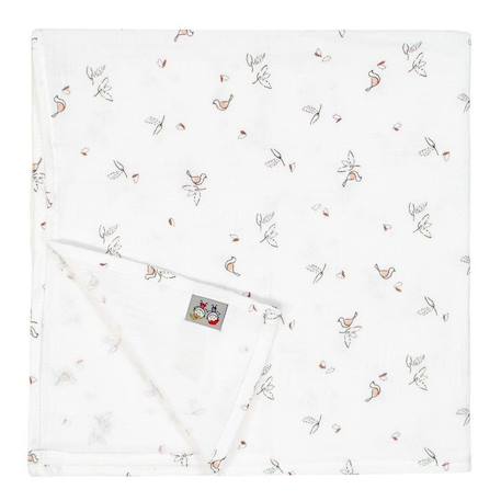 Lange en gaze de coton Melody - SEVIRA KIDS - Dès la naissance - Mixte - Blanc BLANC 1 - vertbaudet enfant 