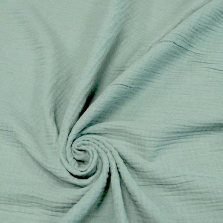 Drap housse uni en gaze de coton Vert Eucalyptus 90x190 VERT 4 - vertbaudet enfant 