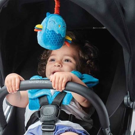 Protége ceinture de sécurité avec jouet d'éveil - Bleu BLANC 2 - vertbaudet enfant 