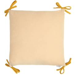 Taies de coussin pour tour de lit modulable en gaze de coton Jeanne - Biscuit - SEVIRA KIDS  - vertbaudet enfant