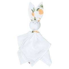 Jouet-Doudou plat Lapin personnalisable Clem - Multicolore - Sevira Kids