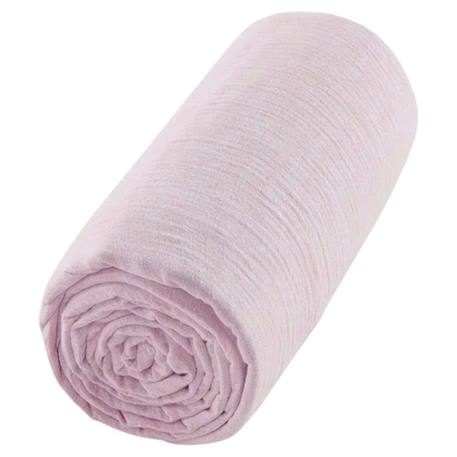 Drap housse uni en gaze de coton Vieux Rose 90x190 ROSE 3 - vertbaudet enfant 