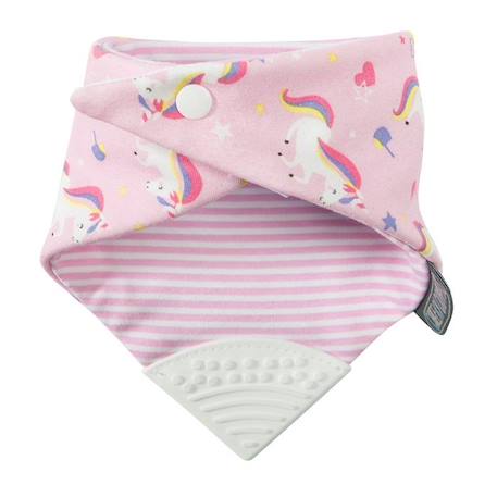 Bavoir bandana avec embout de dentition - Licorne ROSE 3 - vertbaudet enfant 