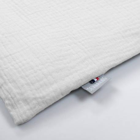 Taie d'oreiller unie en double gaze de coton BLANC 2 - vertbaudet enfant 