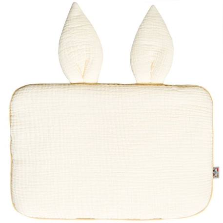 Oreiller plat lapin en gaze de coton - SEVIRA KIDS - Jeanne - Écru - Elégance - Chic - Blanc BLANC 1 - vertbaudet enfant 