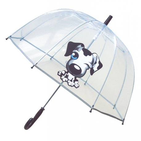 Fille-Parapluie enfant transparent - Chien - SMATI - Manuel - Multicolore - Beige