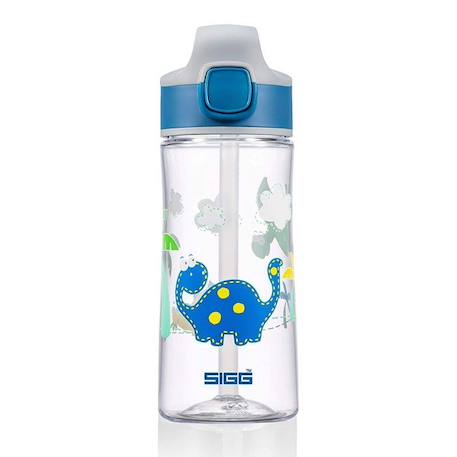 Gourde pour enfant en plastique - Dino - 0,45L - Bleu BLEU 1 - vertbaudet enfant 